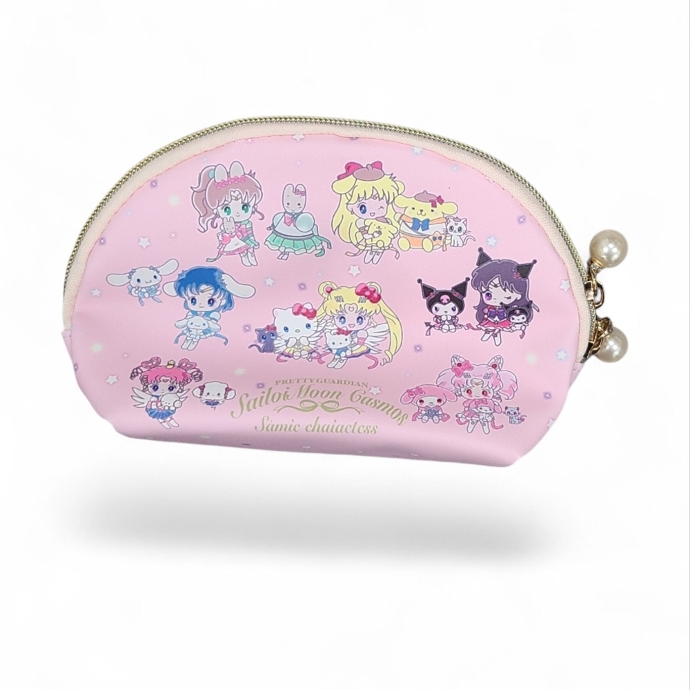 Sanrio Pink Cosmetic Bag with Cute Characters